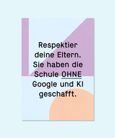 Kleine Prints Postkarte | Ohne Google