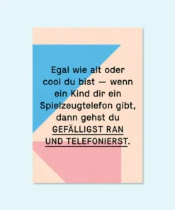 Kleine Prints Postkarte | Spielzeugtelefon