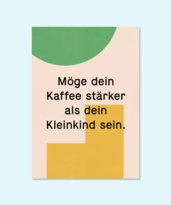 Kleine Prints Postkarte | Starker Kaffee