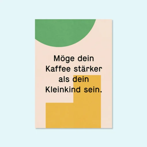 Kleine Prints Postkarte | Starker Kaffee