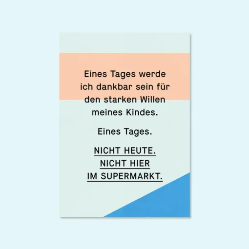 Kleine Prints Postkarte | Starker Wille