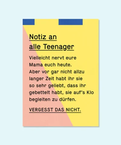 Kleine Prints Postkarte | Teenager