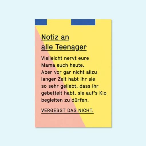 Kleine Prints Postkarte | Teenager