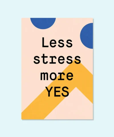 Kleine Prints Postkarte | Less Stress