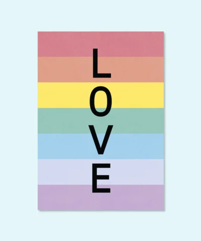 Kleine Prints Postkarte | Rainbow LOVE