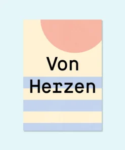 Kleine Prints Postkarte | Von Herzen