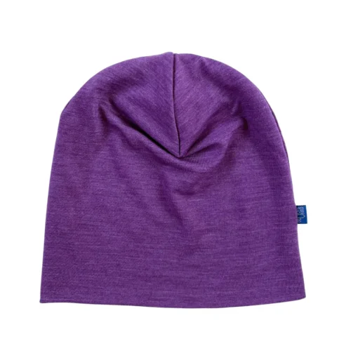 Glückskind ERW Beanie Merinowolle & Tencel | Brombeere