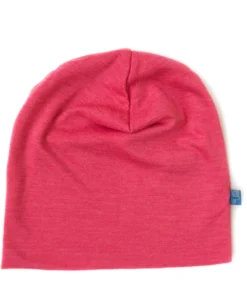 Glückskind Kinder Beanie Merinowolle & Seide | Himbeere