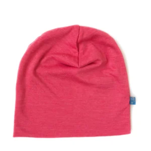 Glückskind Kinder Beanie Merinowolle & Seide | Himbeere