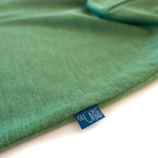 Glückskind ERW Beanie Merinowolle & Seide | Waldgrün