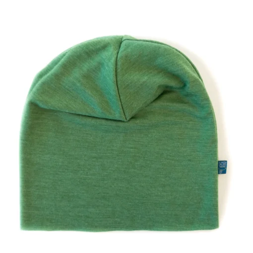 Glückskind ERW Beanie Merinowolle & Seide | Waldgrün