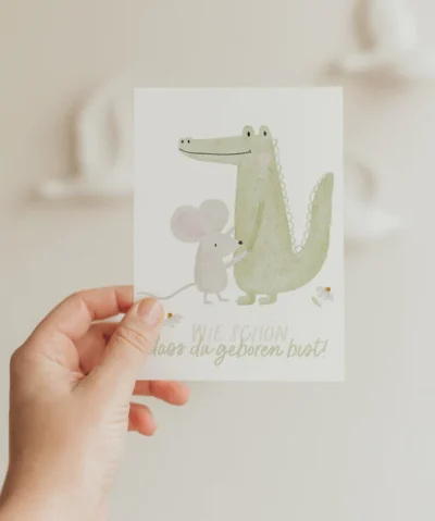 Hej Hanni Postkarte | Maus & Krokodil