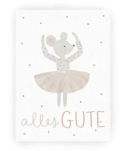 Hej Hanni Postkarte | Ballerina Maus