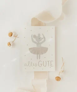 Hej Hanni Postkarte | Ballerina Maus