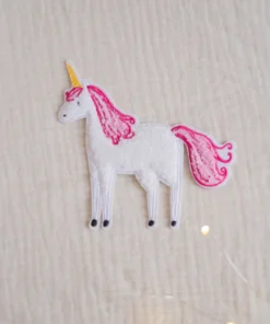 Hej Hanni Bügelpatch flauschig (Chenillepatch) | Einhorn