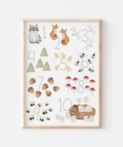Hej Hanni Poster A3 | Wald Zahlen