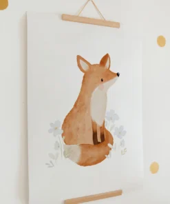 Alternative view of Hej Hanni Poster A4 | Fuchs mit Blumen