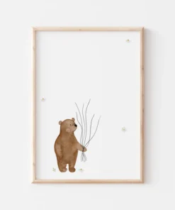 Alternative view of Hej Hanni Poster A3 | Gäste Bär Fingerabdrücke