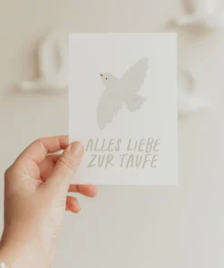Hej Hanni Postkarte | Taufe Taube