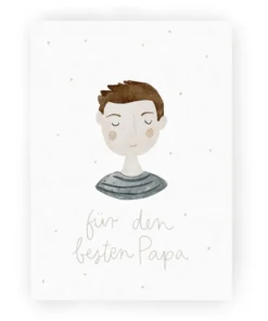 Hej Hanni Postkarte | BESTER PAPA hell