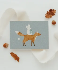 Hej Hanni Postkarte Weihnachten | FUCHS UND MAUS
