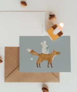 Hej Hanni Postkarte Weihnachten | FUCHS UND MAUS