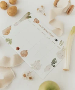 Hej Hanni wiederverwendbarer Wochenplan Früchte / Kühlschrankmagnet
