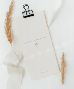 Geburtstagskalender SCHLICHT aus Naturpapier beige 10x21cm