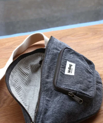 Hindbag Bauchtasche SOFIA XL | denim grau