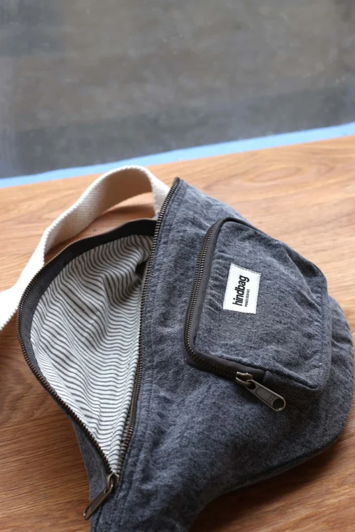 Hindbag Bauchtasche SOFIA XL | denim grau