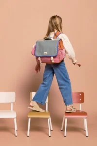 Hindbag Kinder Schul Rucksack LEO | Tricolor salbei