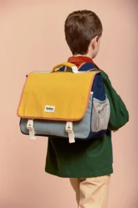 Hindbag Kinder Schul Rucksack LEO | Tricolor senf