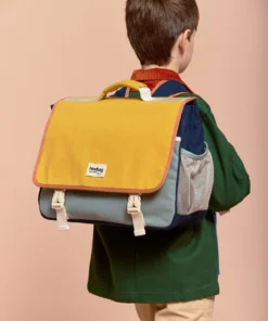 Hindbag Kinder Schul Rucksack LEO | Tricolor senf