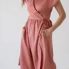 Tiralahilacha ERW Tencel Wickel-Midikleid HIRA | rosa