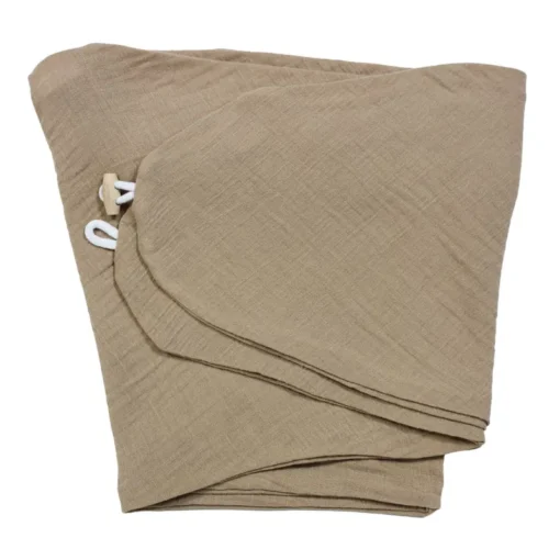 Hobea Bezug für Stillkissen Musselin | taupe