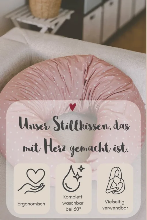 Hobea Stillkissen | Herzen altrosa