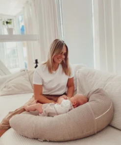 Hobea Stillkissen Waffelmuster | taupe