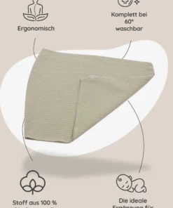Alternative view of Hobea Baby Lagerungsbezug für Stillkissen Waffelmuster | Taupe