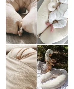Hobea Stillkissen Musselin | beige