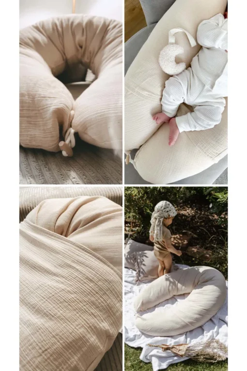 Hobea Stillkissen Musselin | beige