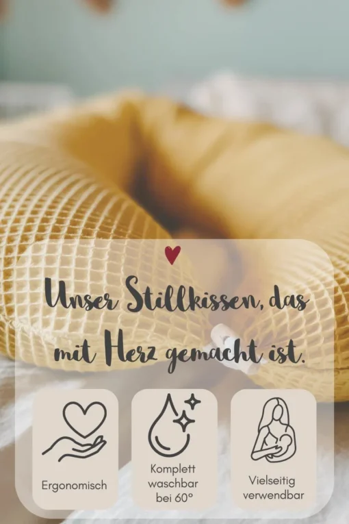 Hobea Stillkissen Waffelmuster | senfgelb