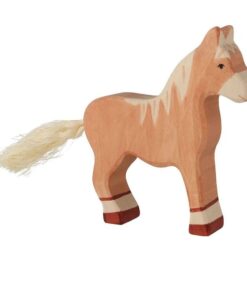 Holztiger PFERD stehend hellbraun