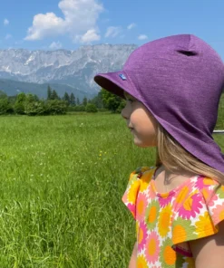 Glückskind Sommerkappe Merinowolle & Seide | Brombeere