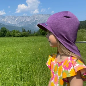 Glückskind Sommerkappe Merinowolle & Seide | Brombeere