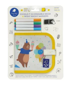 Jaq Jaq Bird Mini-Malbuch mit 4 Wishy Washy Stiften | Bär