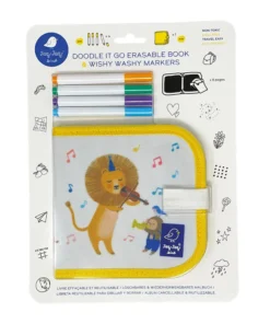 Jaq Jaq Bird Mini-Malbuch mit 4 Wishy Washy Stiften | Löwe