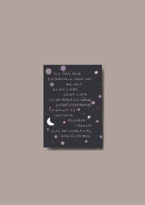 Karinlenaschmid A6 Postkarte | Affirmationen