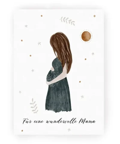 Postkarte "für eine wundervolle Mama"