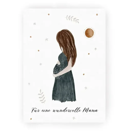 Postkarte "für eine wundervolle Mama"