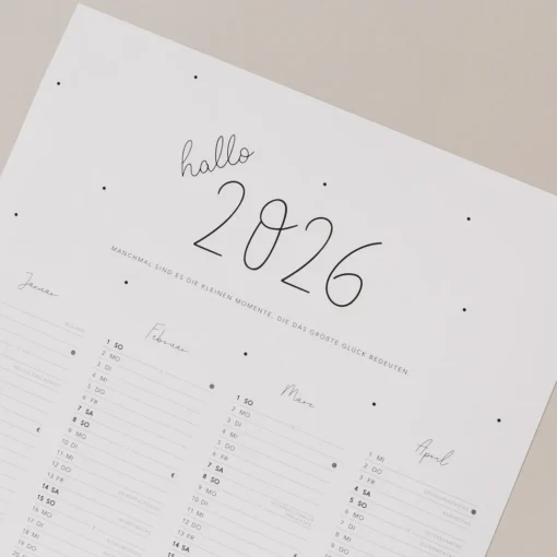 Eulenschnitt Wandkalender A2 | 2026 – Bild 2